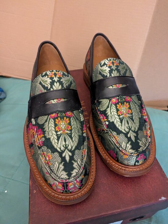 TAFT Floral Men\'s Loafers Size 42.5 or 9 main image 5
